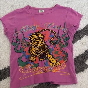 Urban Outfitters Pink Pure Love Cropped Graphic Tee Womens Small